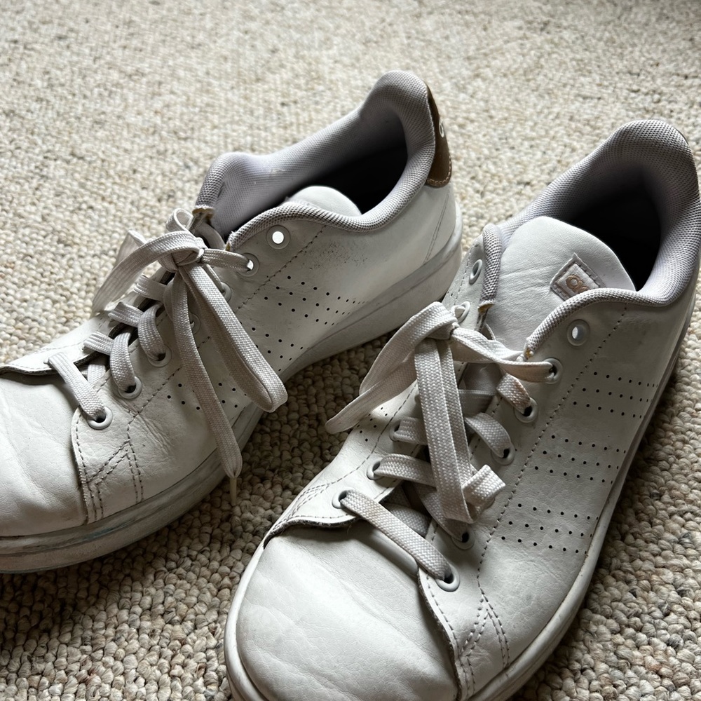 adidas White Leather Sneakers